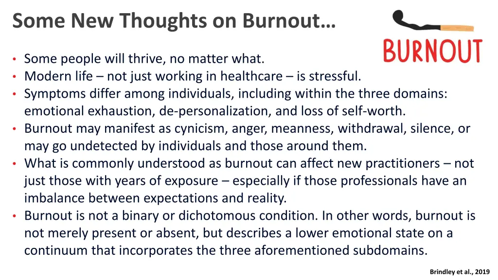 some new thoughts on burnout