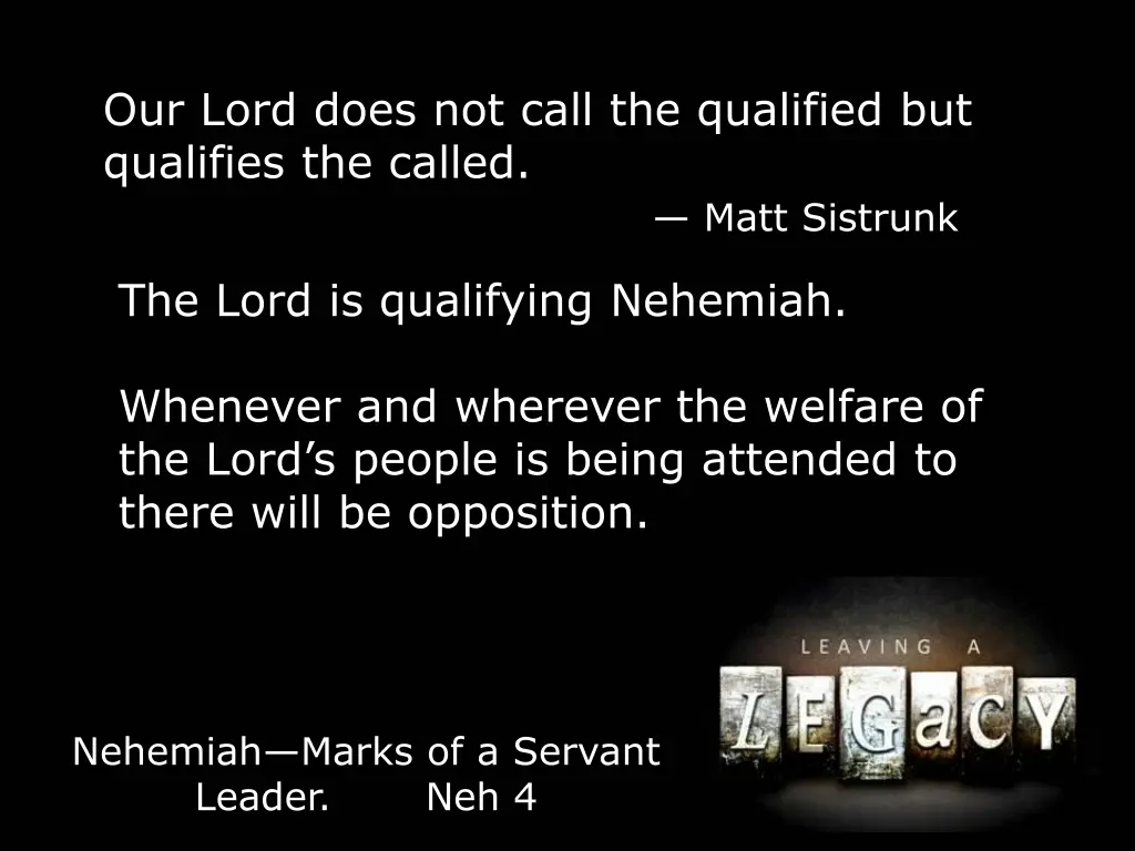 our lord does not call the qualified
