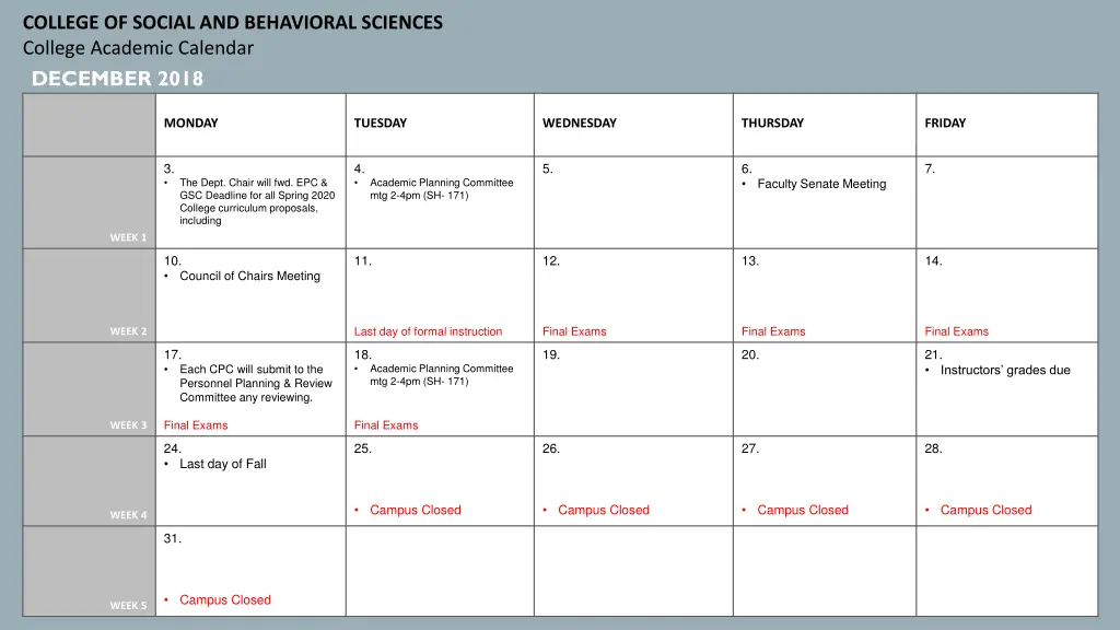 college of social and behavioral sciences college 4