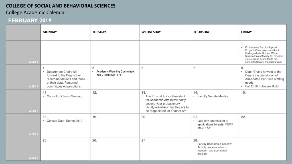 college of social and behavioral sciences college 6