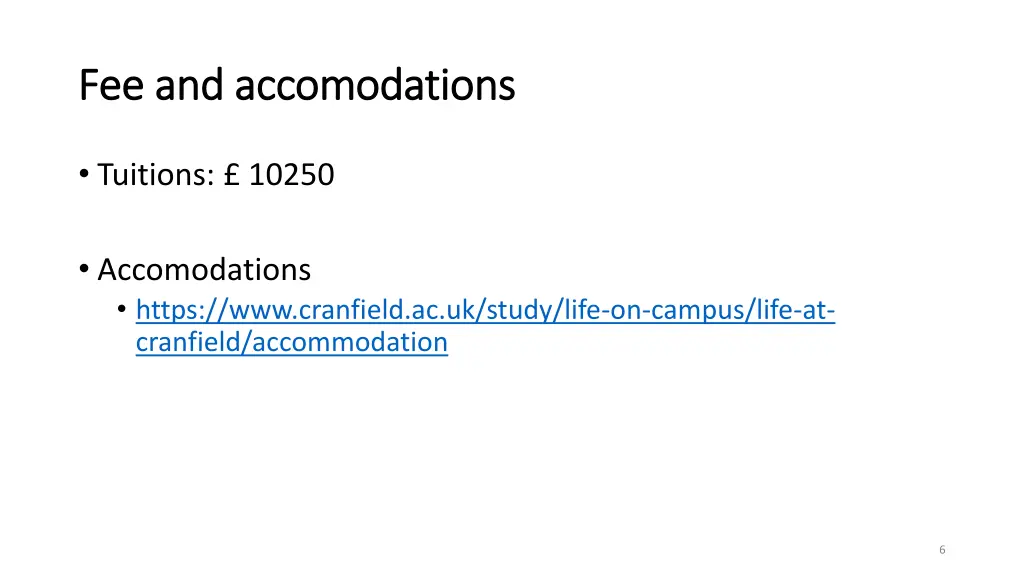 fee fee and and accomodations accomodations