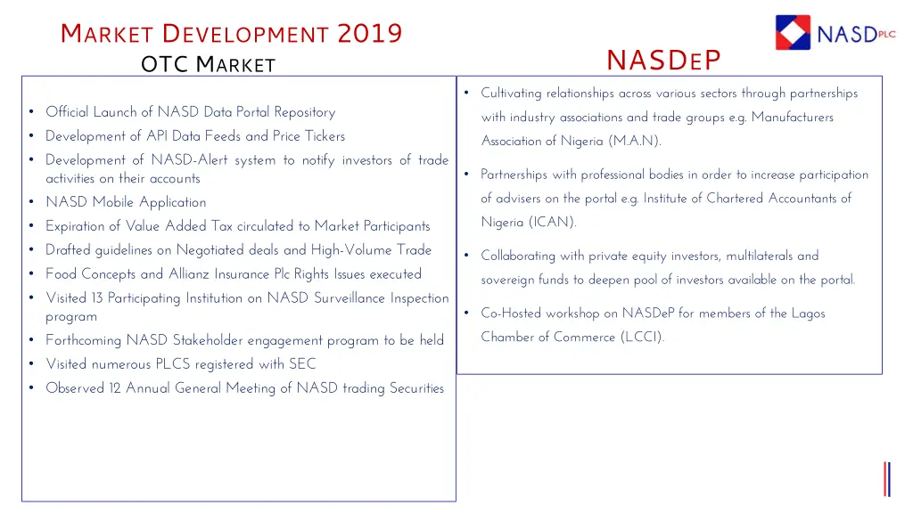 m arket d evelopment 2019