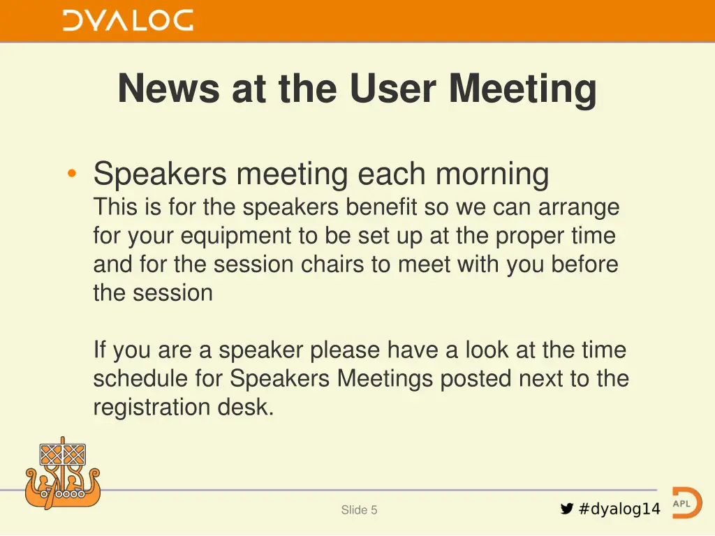 news at the user meeting