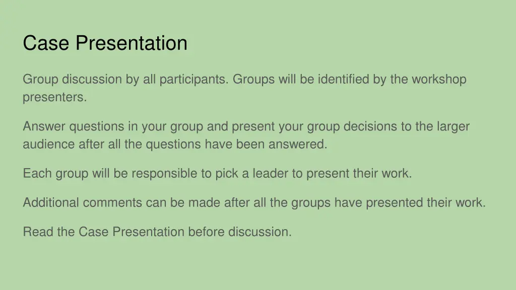 case presentation