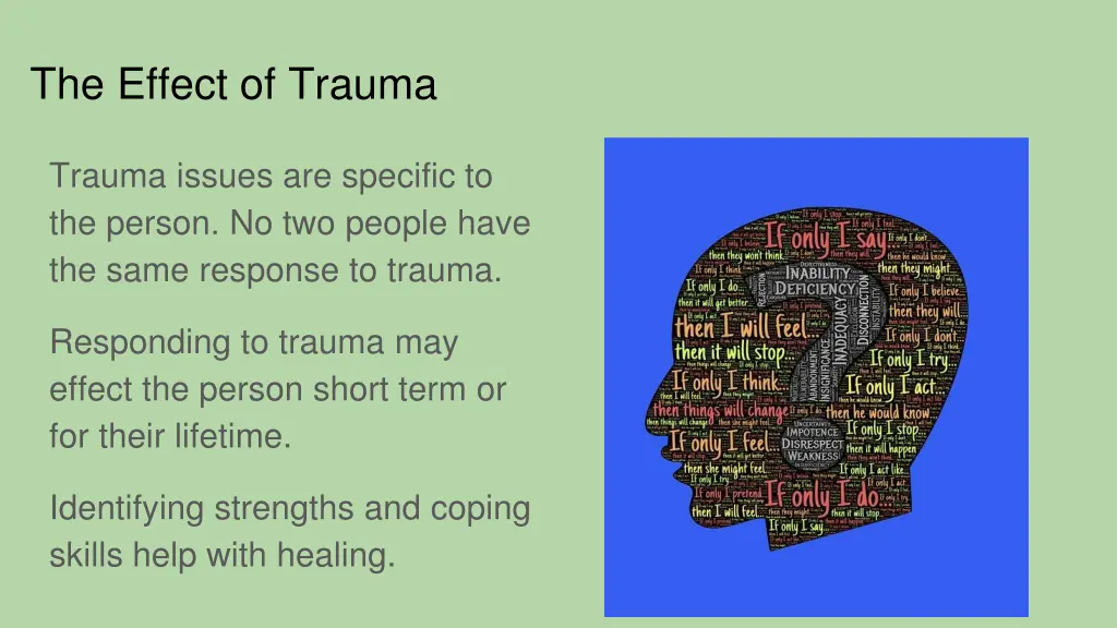 the effect of trauma