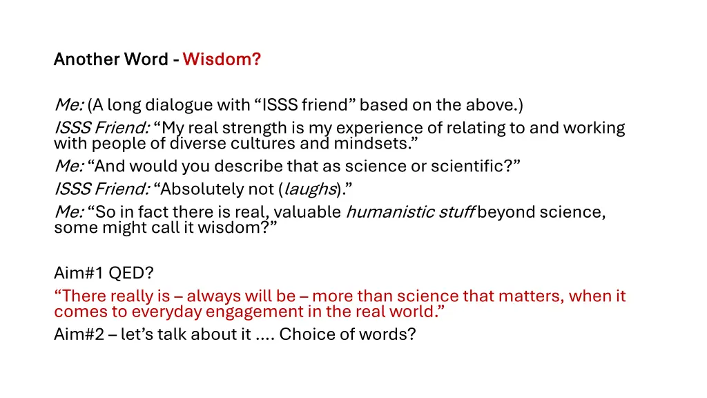 another word another word wisdom