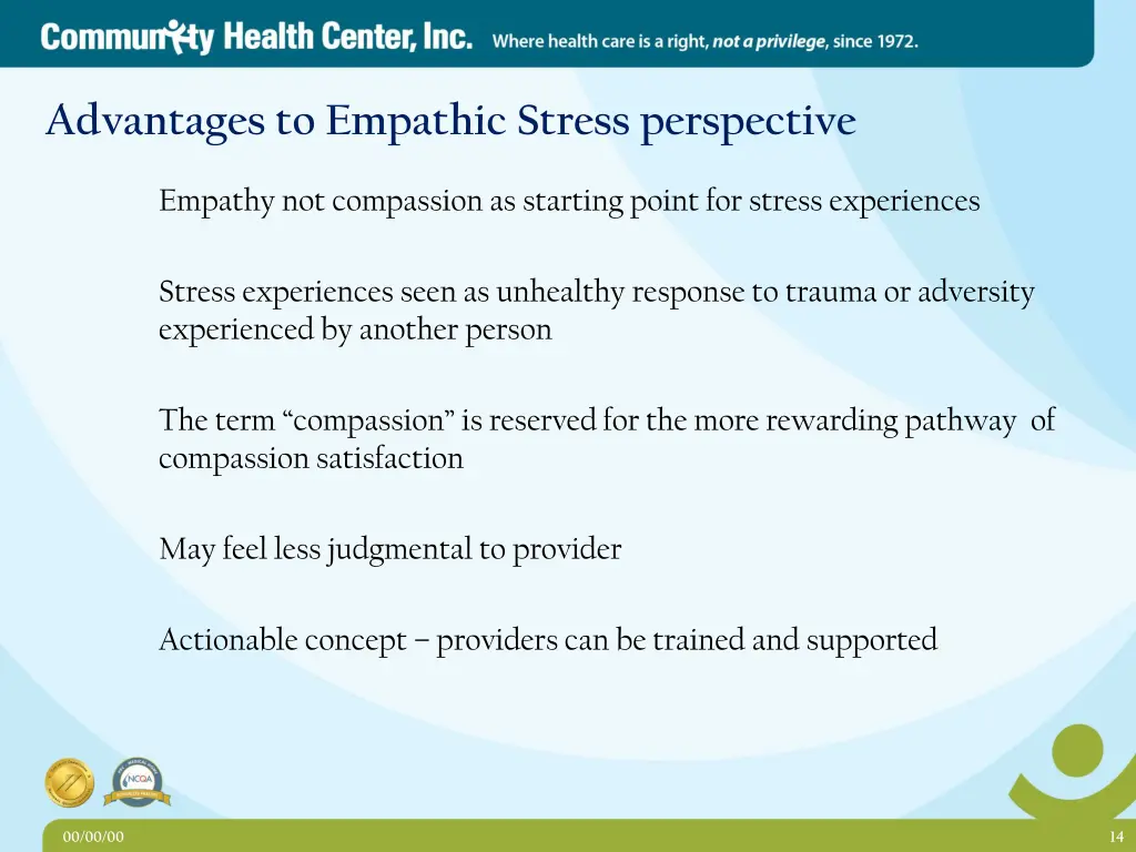 advantages to empathic stress perspective