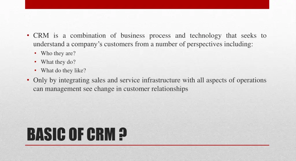 crm is a combination of business process
