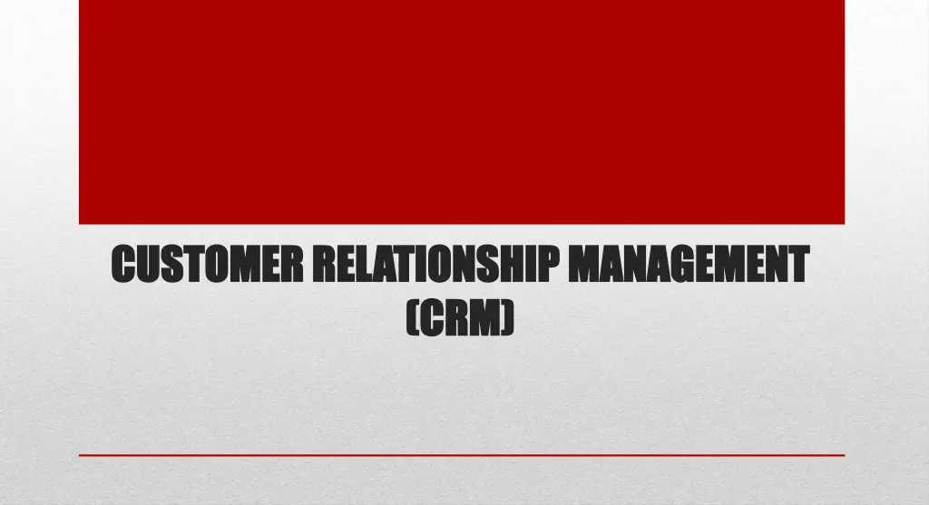 customer relationship customer relationship