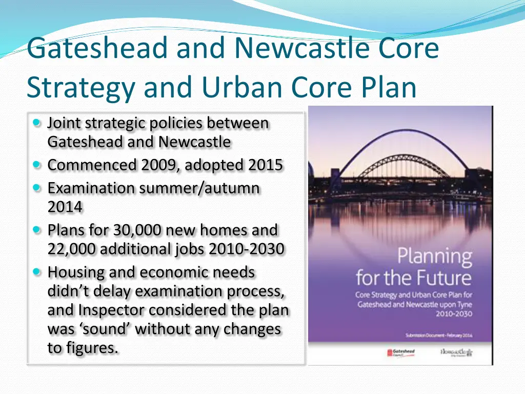 gateshead and newcastle core strategy and urban