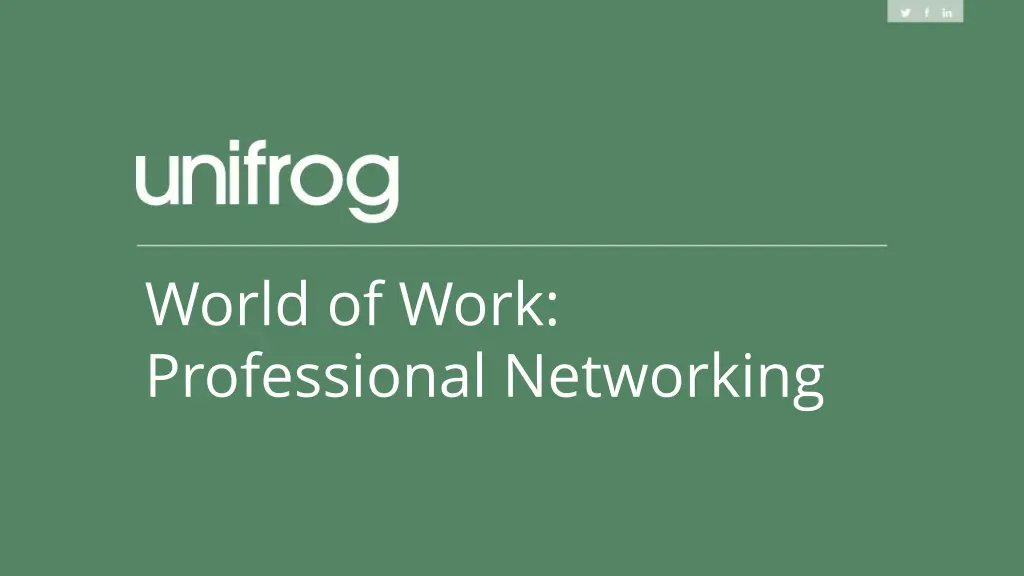 world of work professional networking