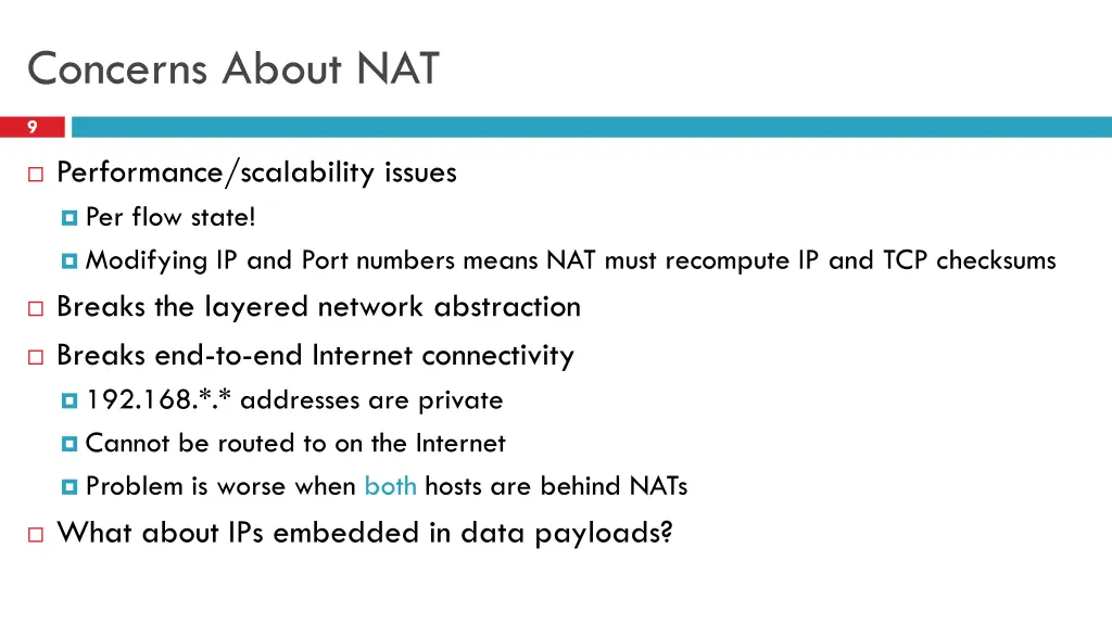 concerns about nat