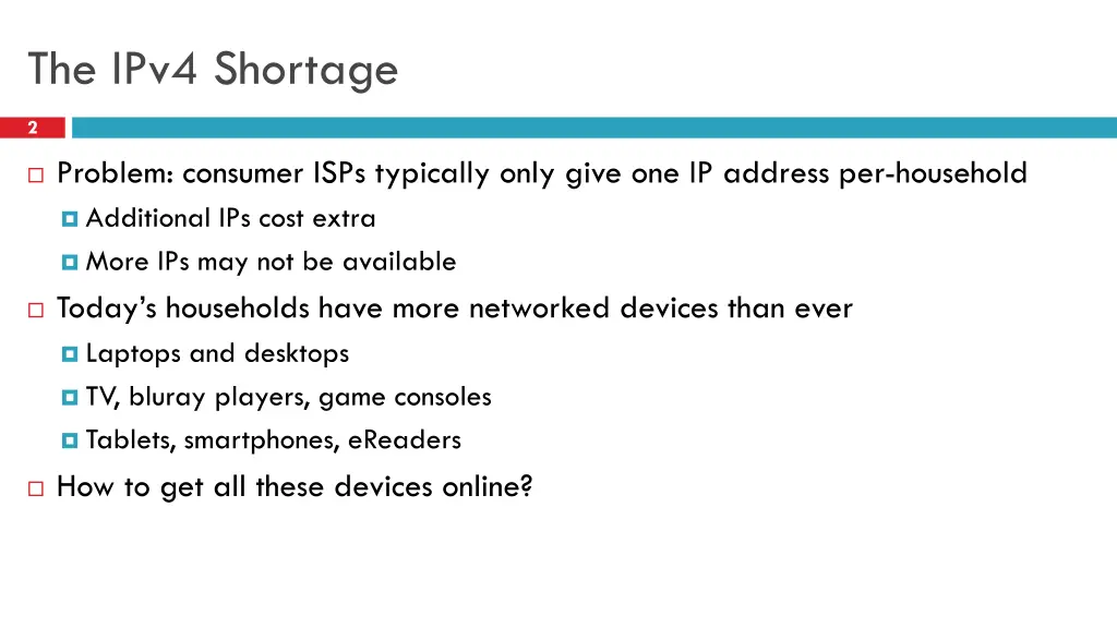 the ipv4 shortage