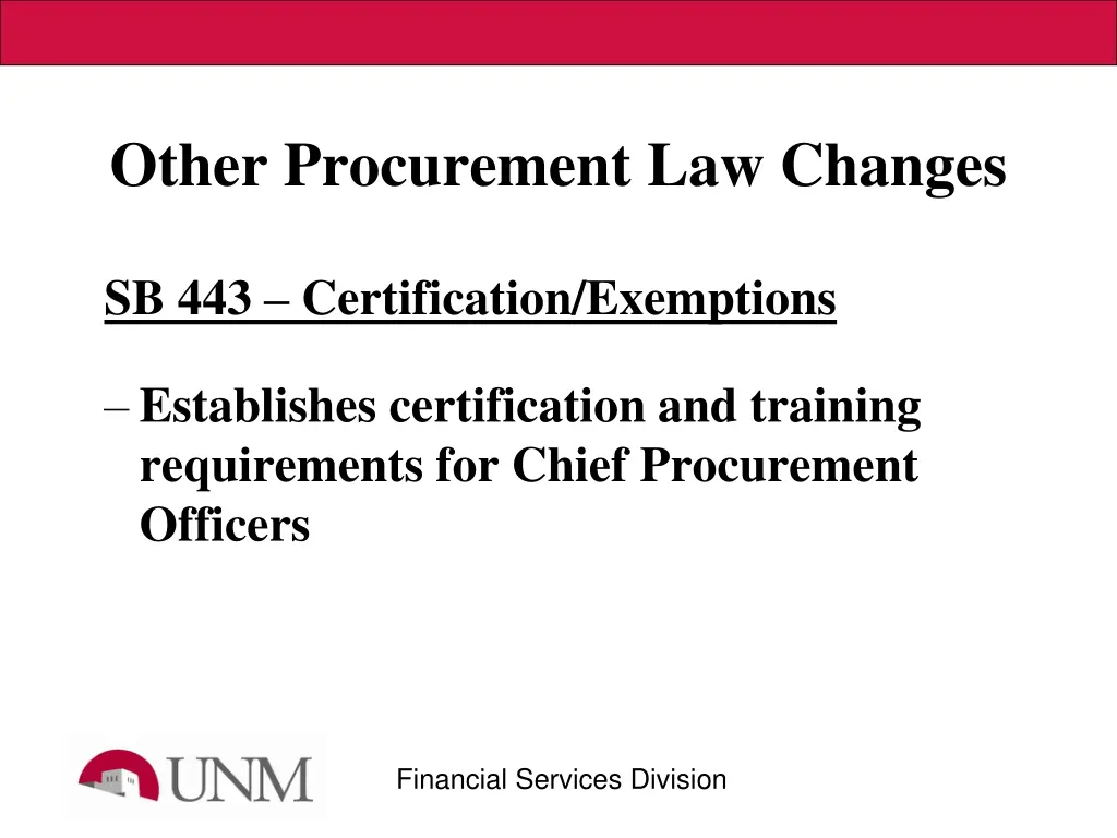 other procurement law changes 3