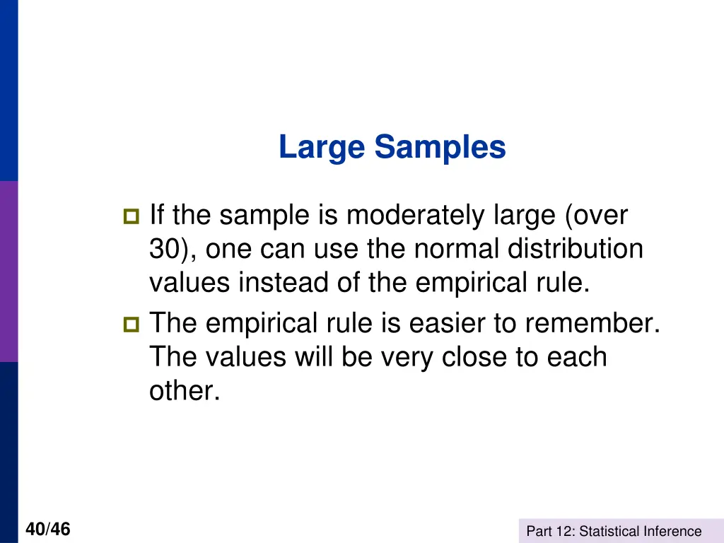 large samples