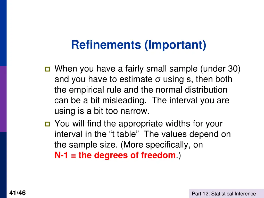 refinements important