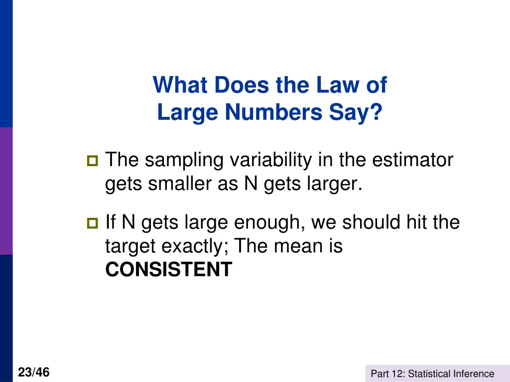what does the law of large numbers say