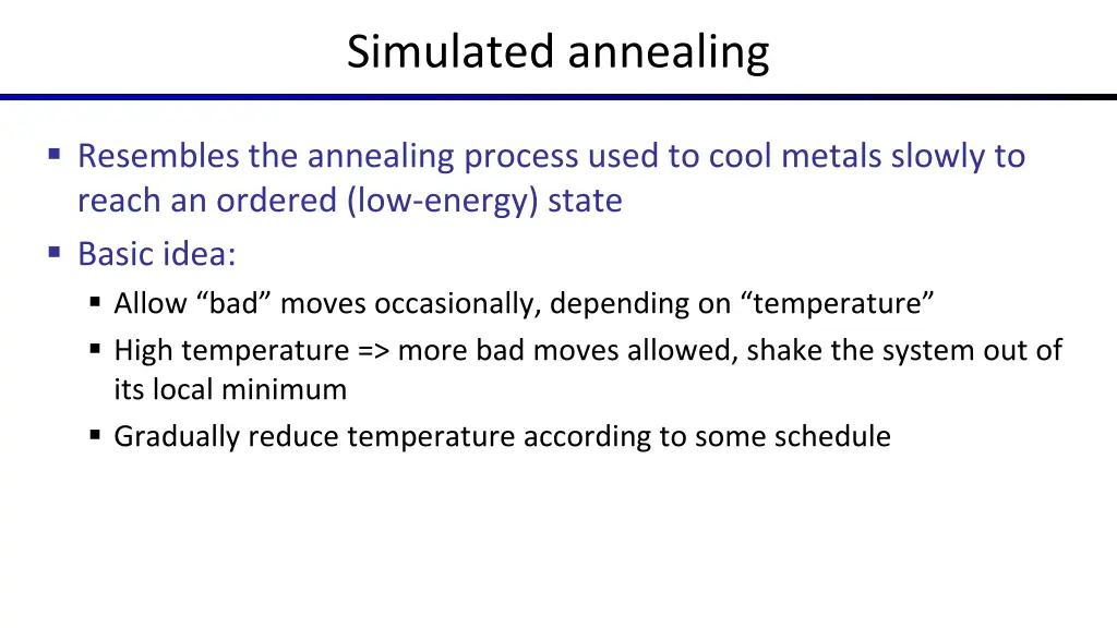 simulated annealing