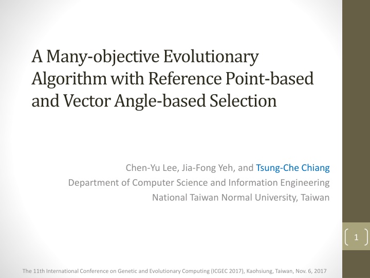 a many objective evolutionary algorithm with