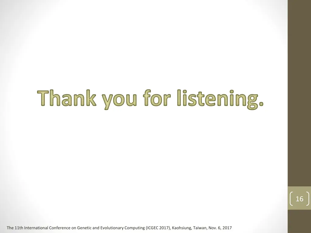 thank you for listening