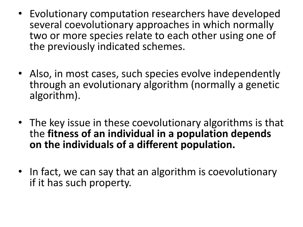 evolutionary computation researchers have