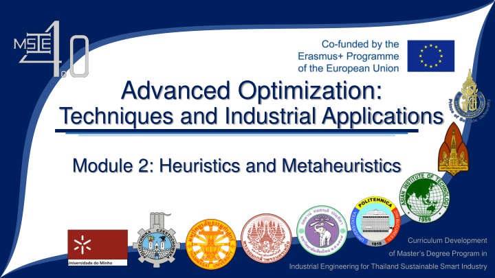 advanced optimization techniques and industrial
