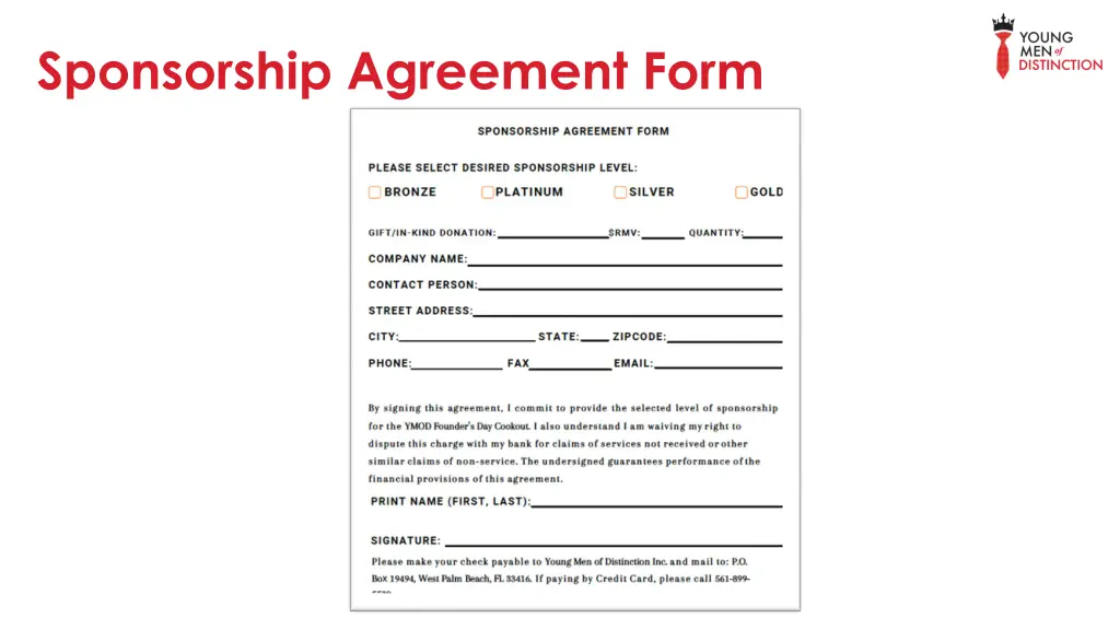 sponsorship agreement form