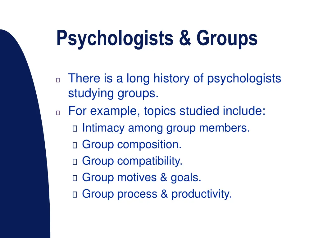 psychologists groups