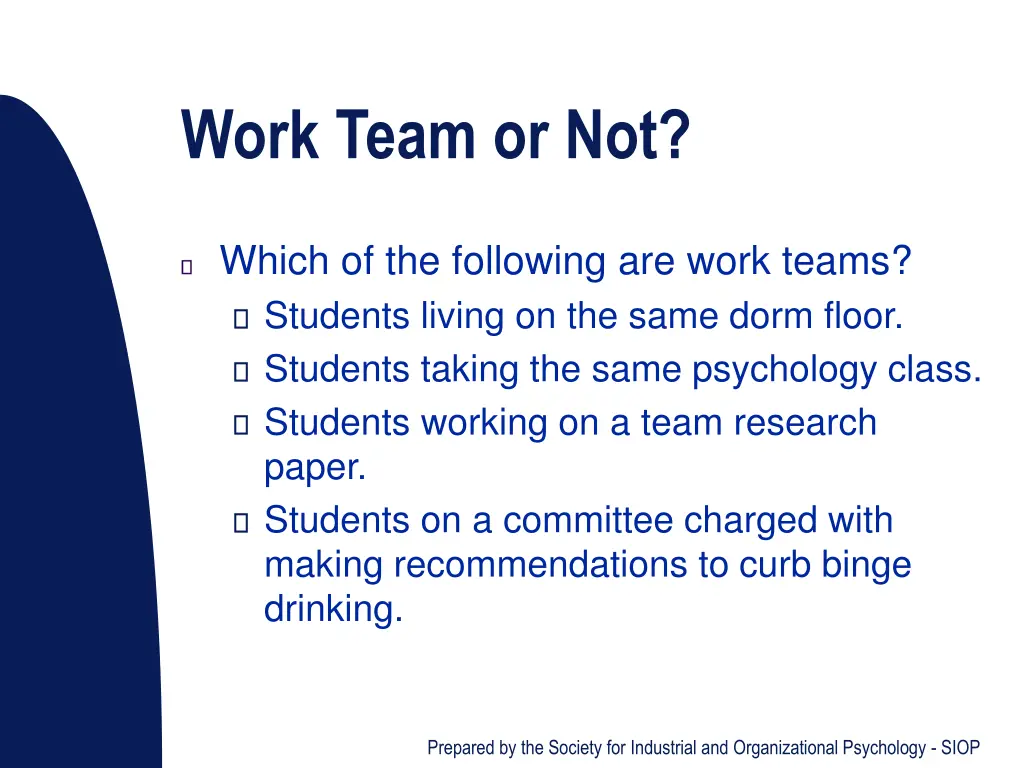 work team or not