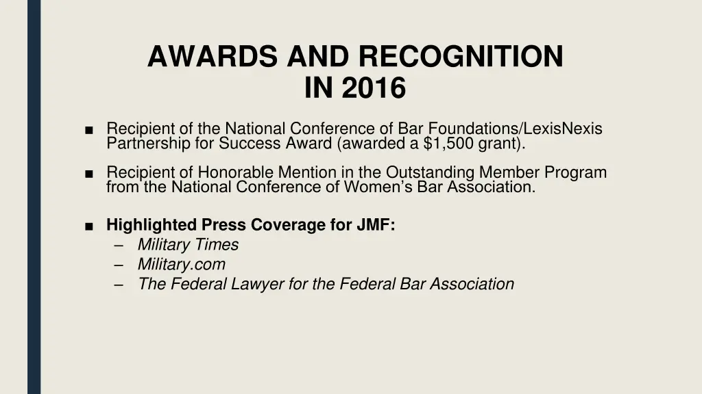 awards and recognition in 2016