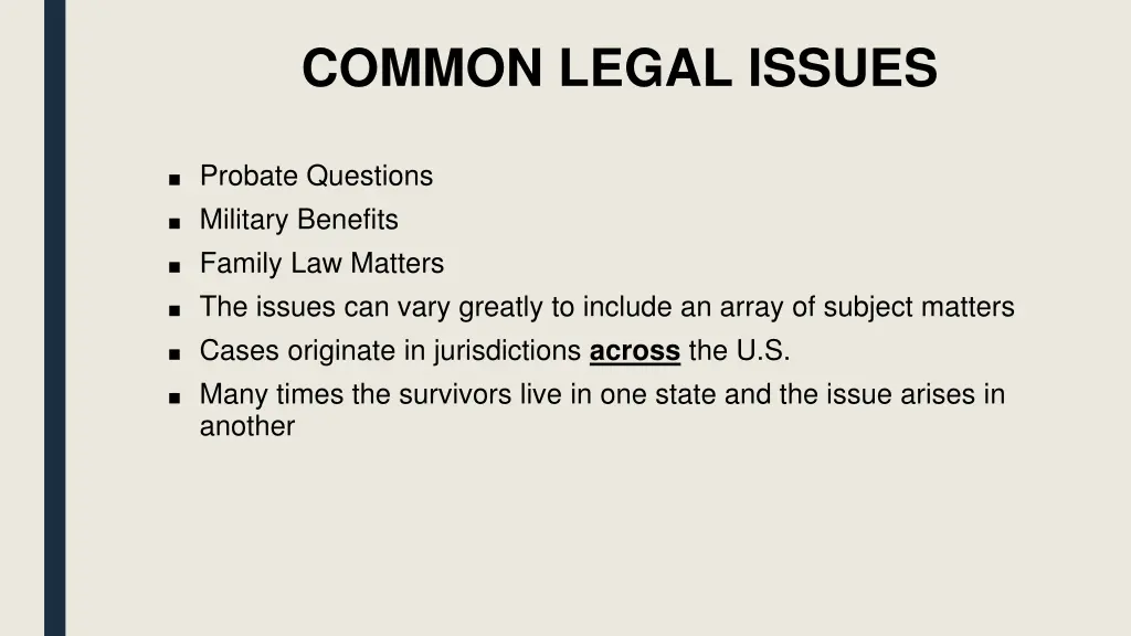common legal issues