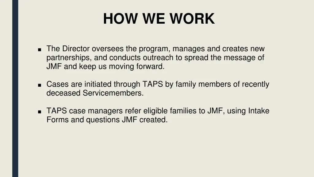 how we work
