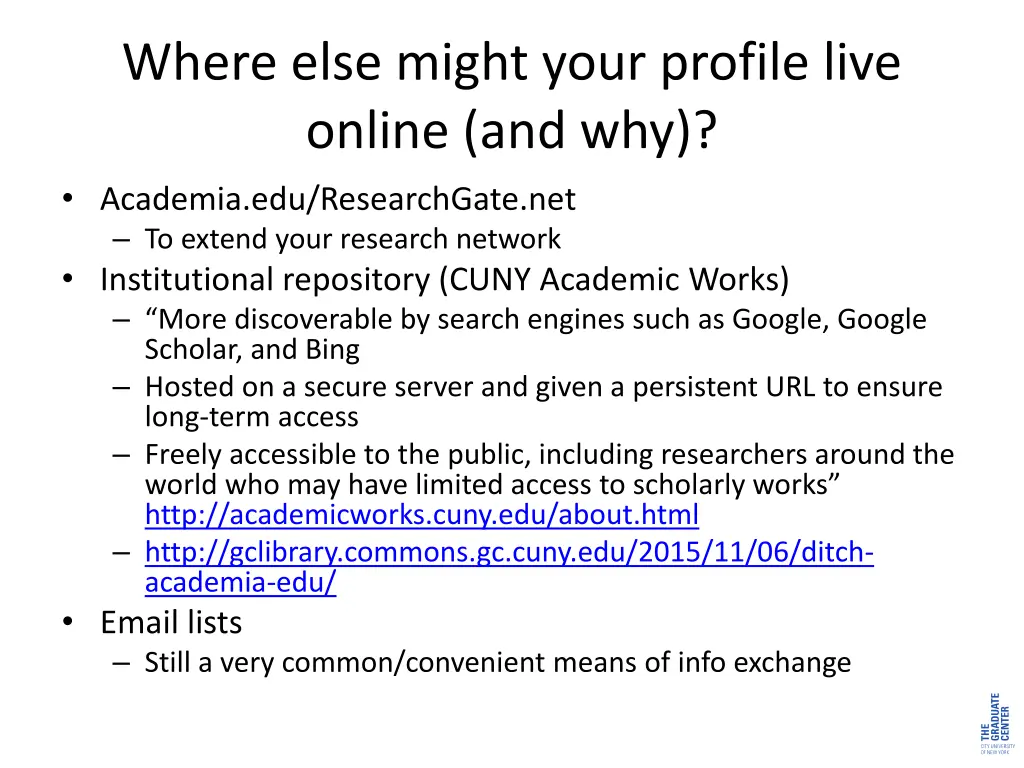 where else might your profile live online