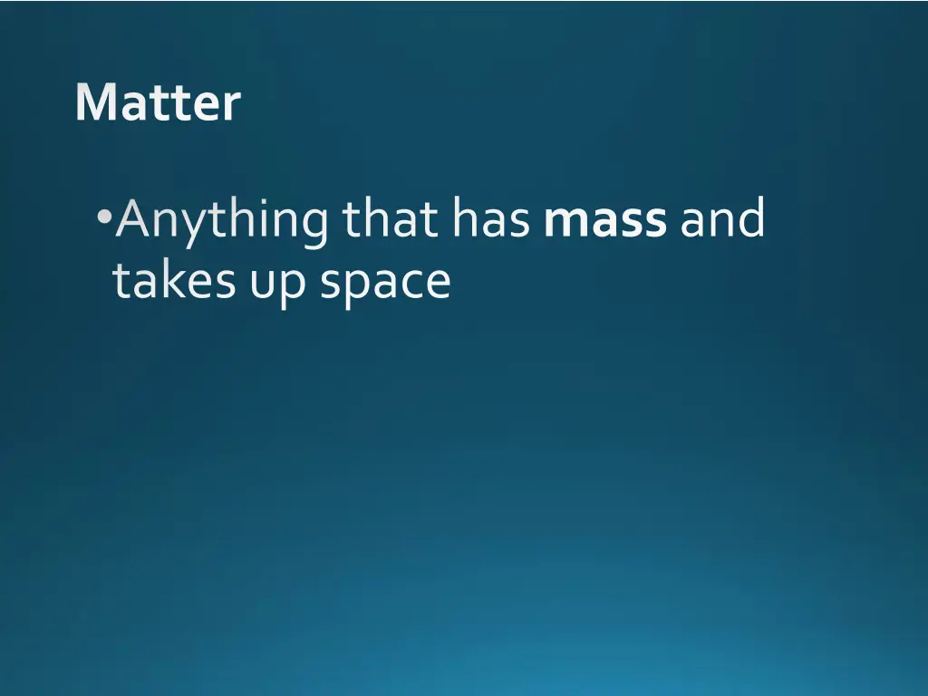 matter