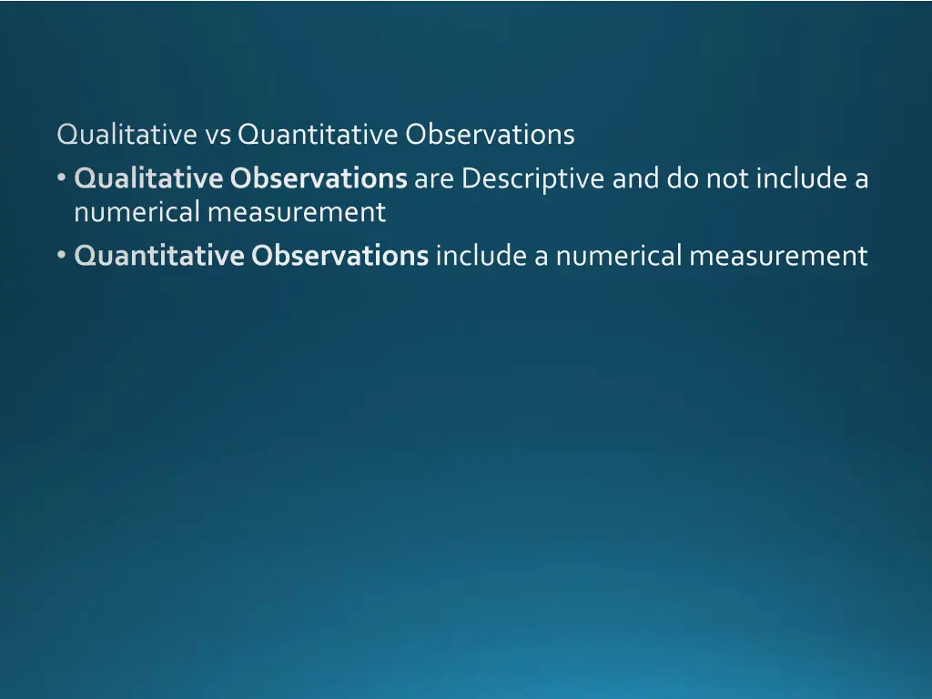 qualitative vsquantitative observations