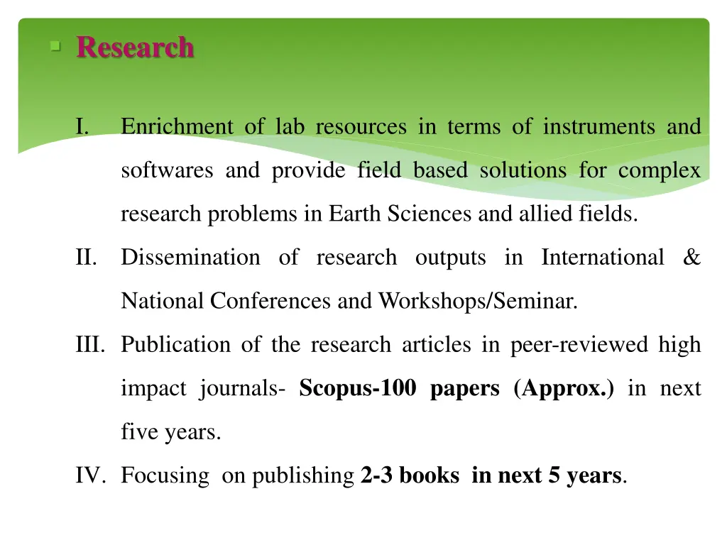 research