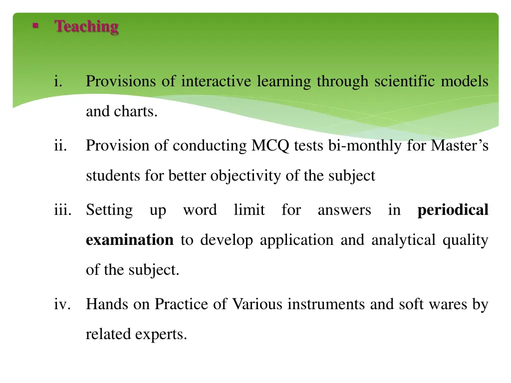 teaching