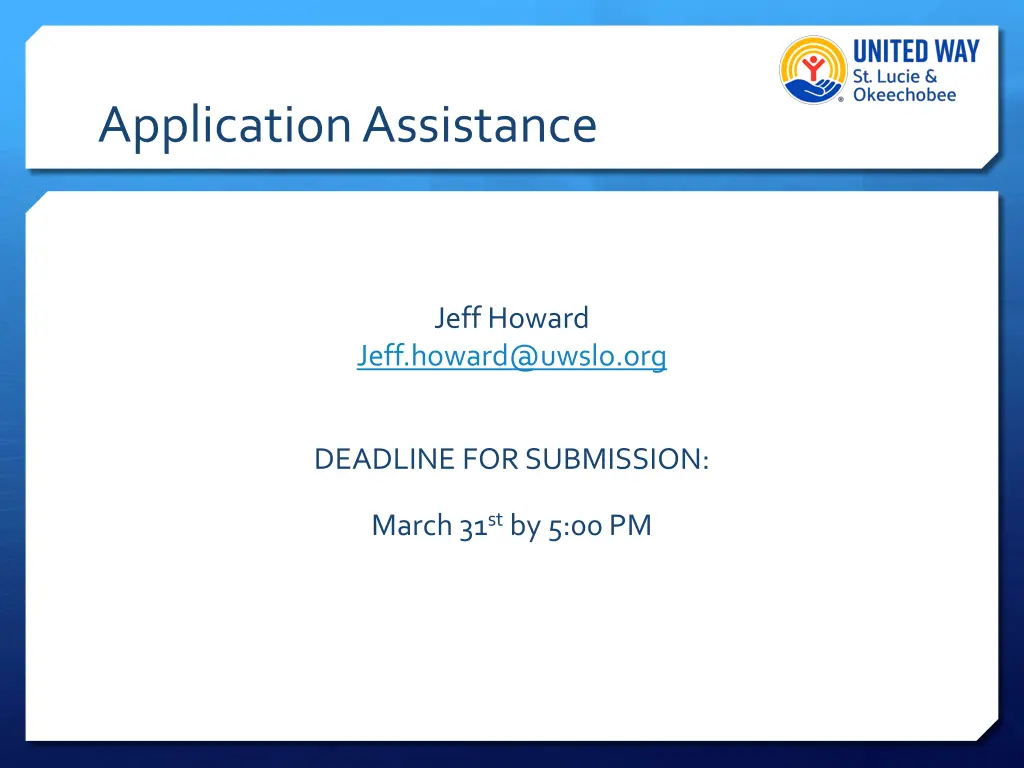 application assistance