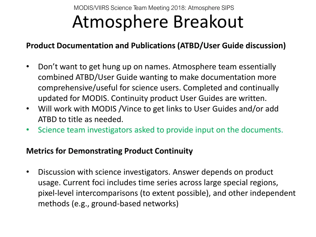 modis viirs science t eam meeting 2018 atmosphere 4
