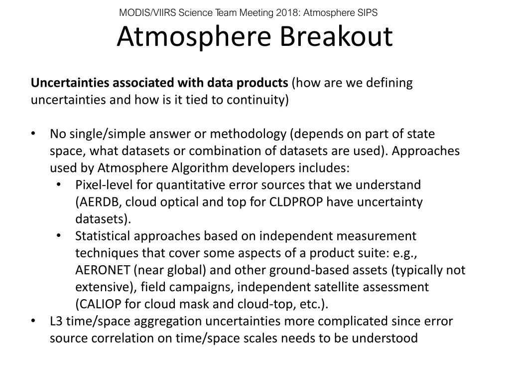 modis viirs science t eam meeting 2018 atmosphere 6