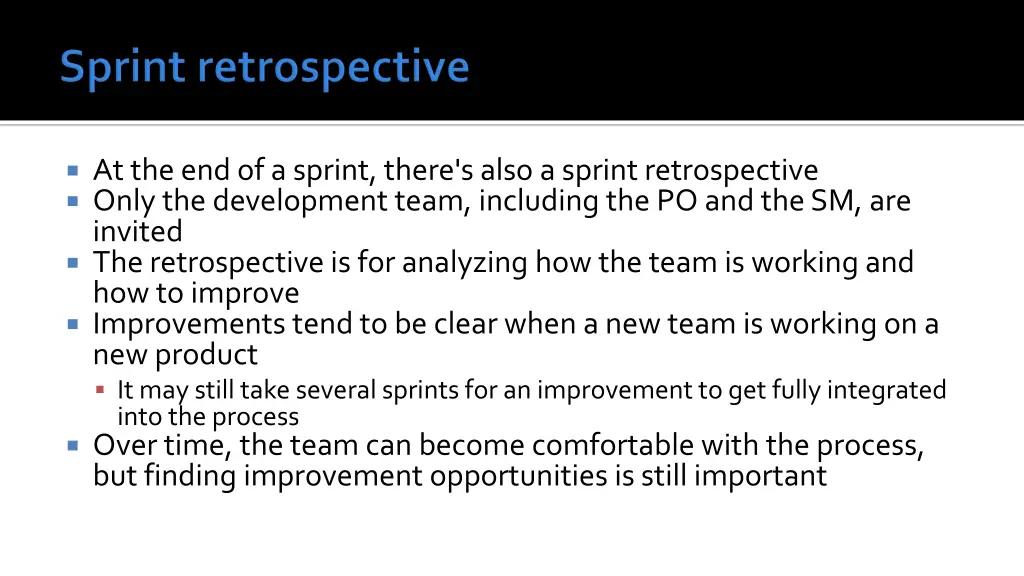at the end of a sprint there s also a sprint
