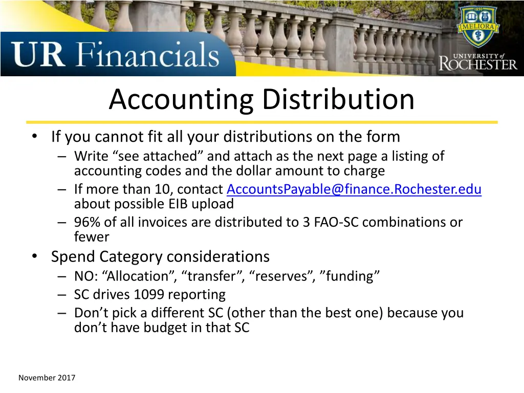 accounting distribution