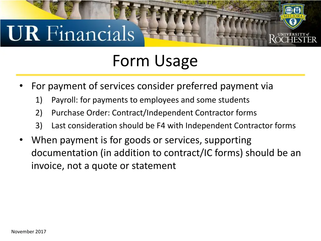 form usage 3