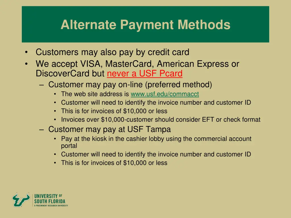 alternate payment methods