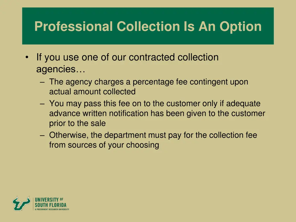 professional collection is an option