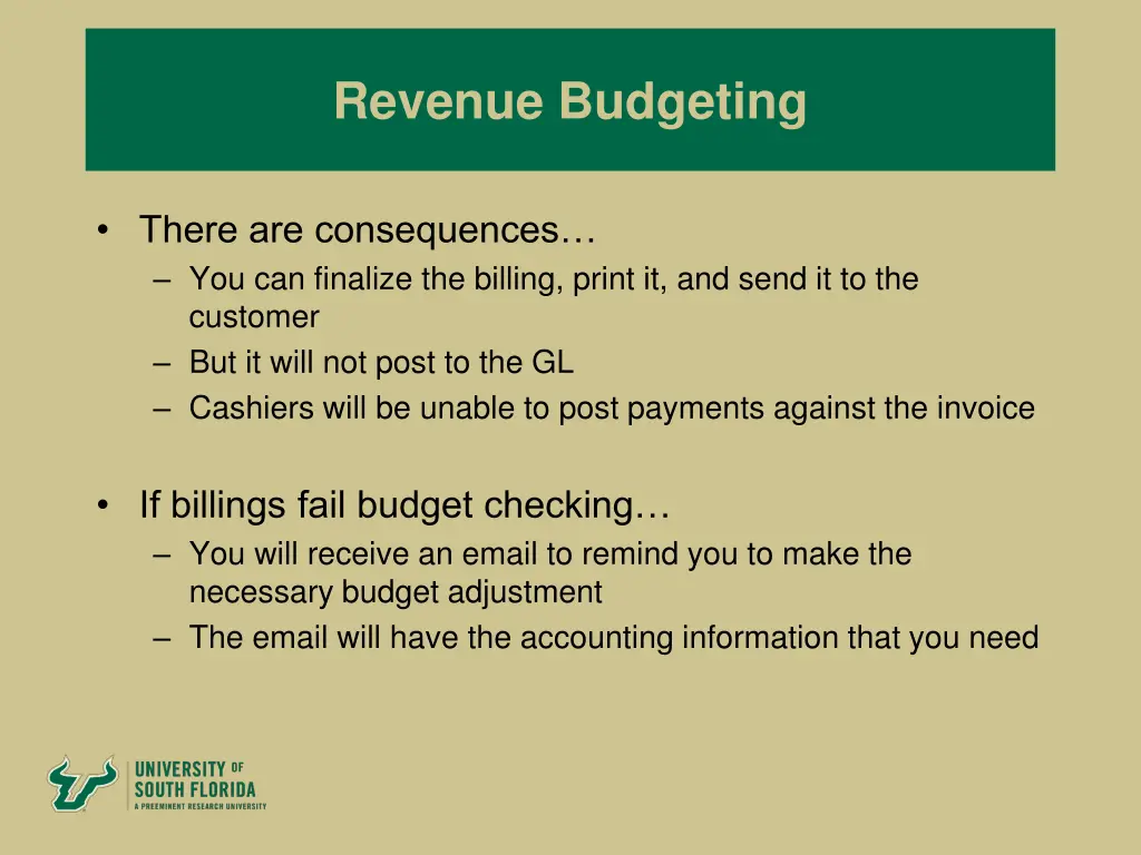 revenue budgeting 1