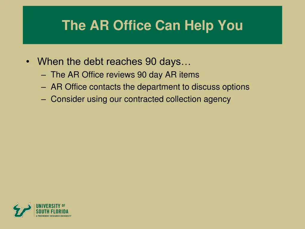 the ar office can help you