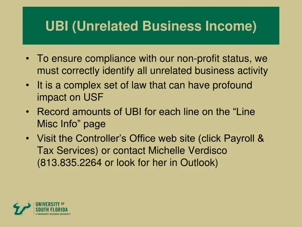 ubi unrelated business income