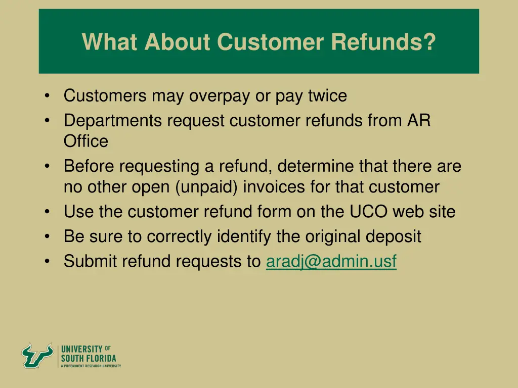 what about customer refunds