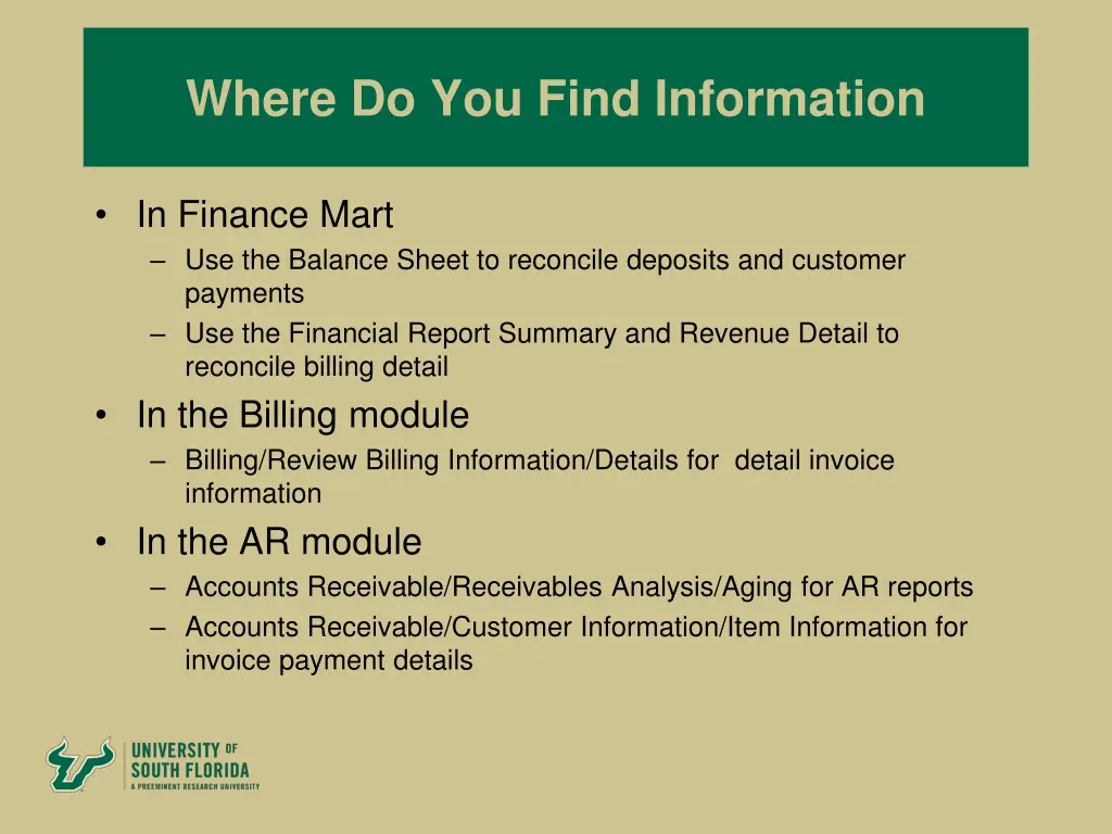 where do you find information